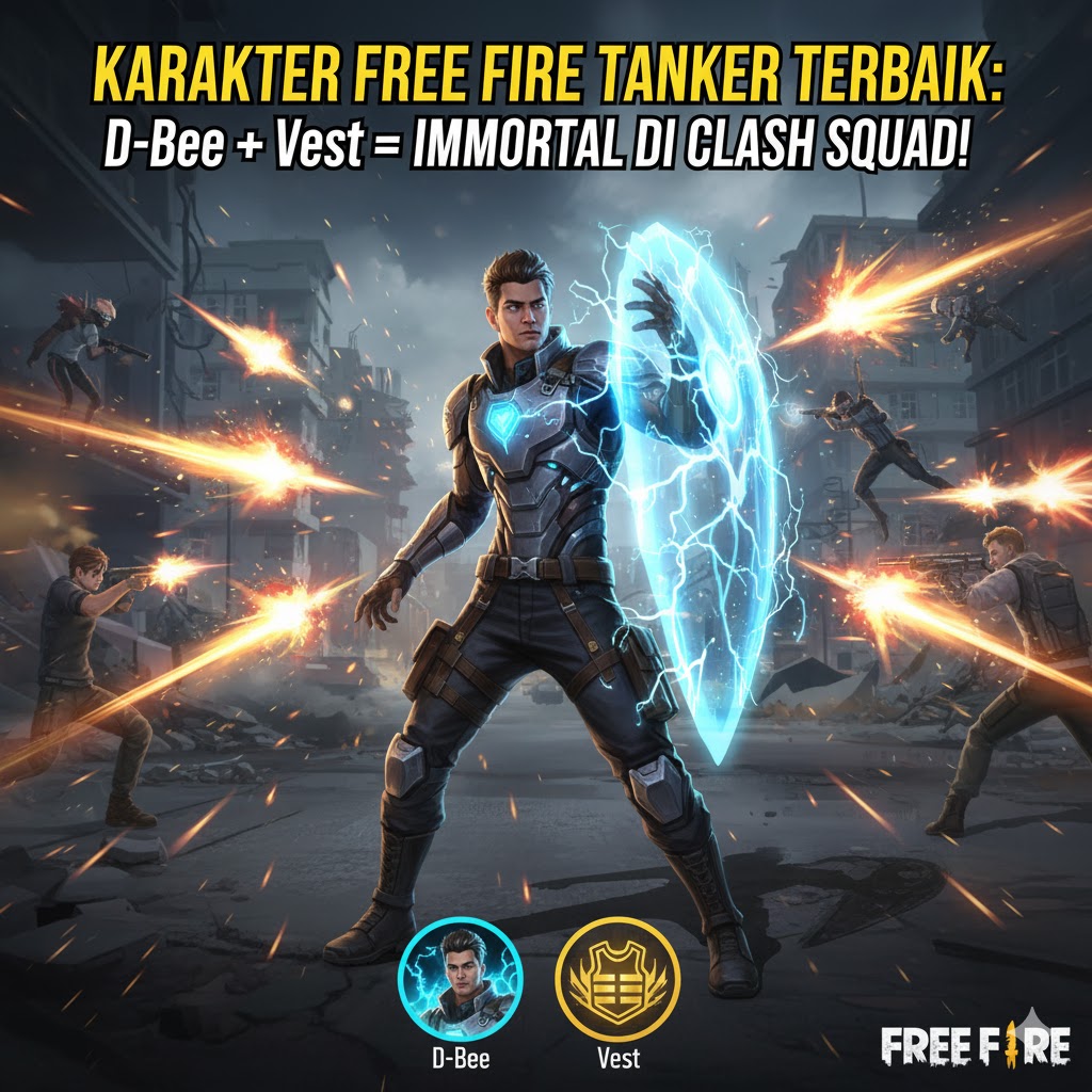 Karakter Free Fire Tanker Terbaik: D-Bee + Vest = Immortal di Clash Squad!