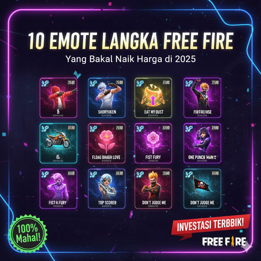 10 Emote Langka Free Fire yang Bakal Naik Harga di 2025