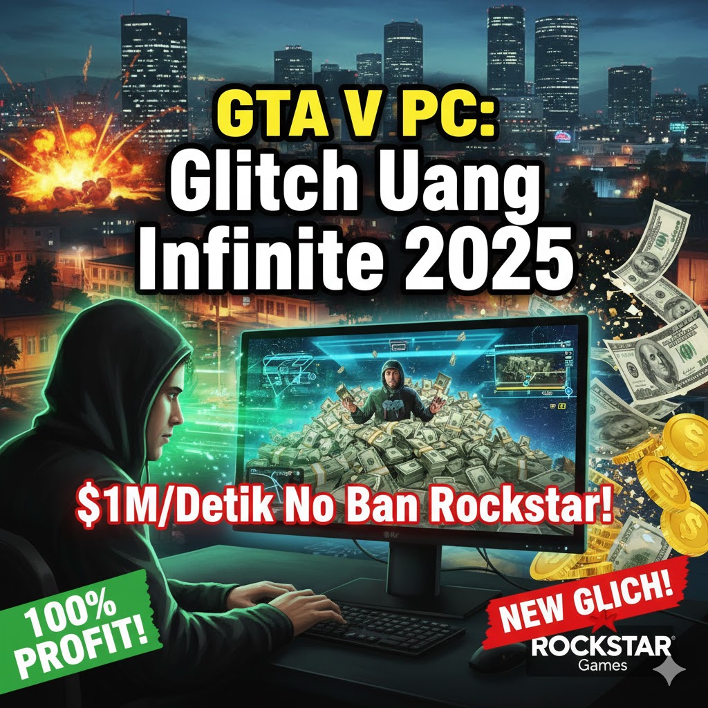 GTA V PC: Glitch Uang Infinite 2025 $1M/Detik No Ban Rockstar!