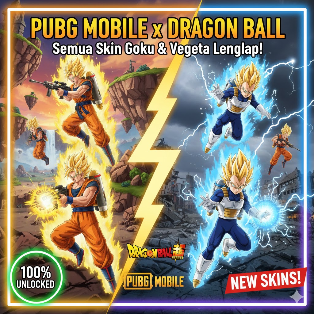 PUBG Mobile x Dragon Ball: Semua Skin Goku & Vegeta Lengkap!