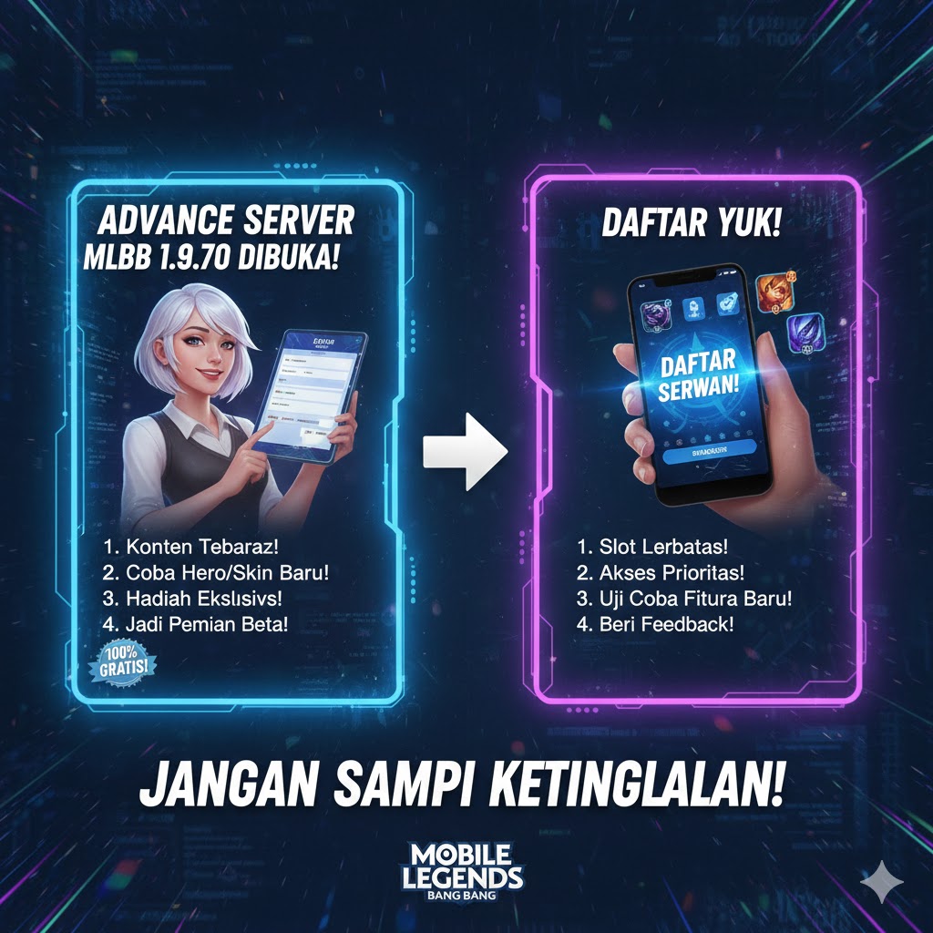 game Advance Server MLBB 1.9.70 Dibuka, Daftar Yuk! 