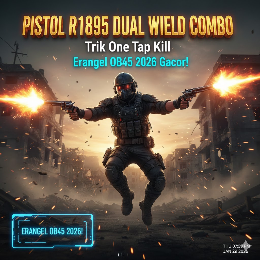 Pistol R1895 Dual Wield Combo PUBG: Trik One Tap Kill Erangel OB45 2026 Gacor!