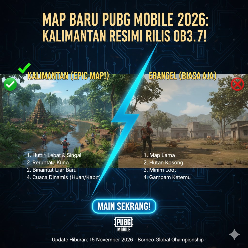 Map Baru PUBG Mobile: Kalimantan Resmi Rilis OB3.7!