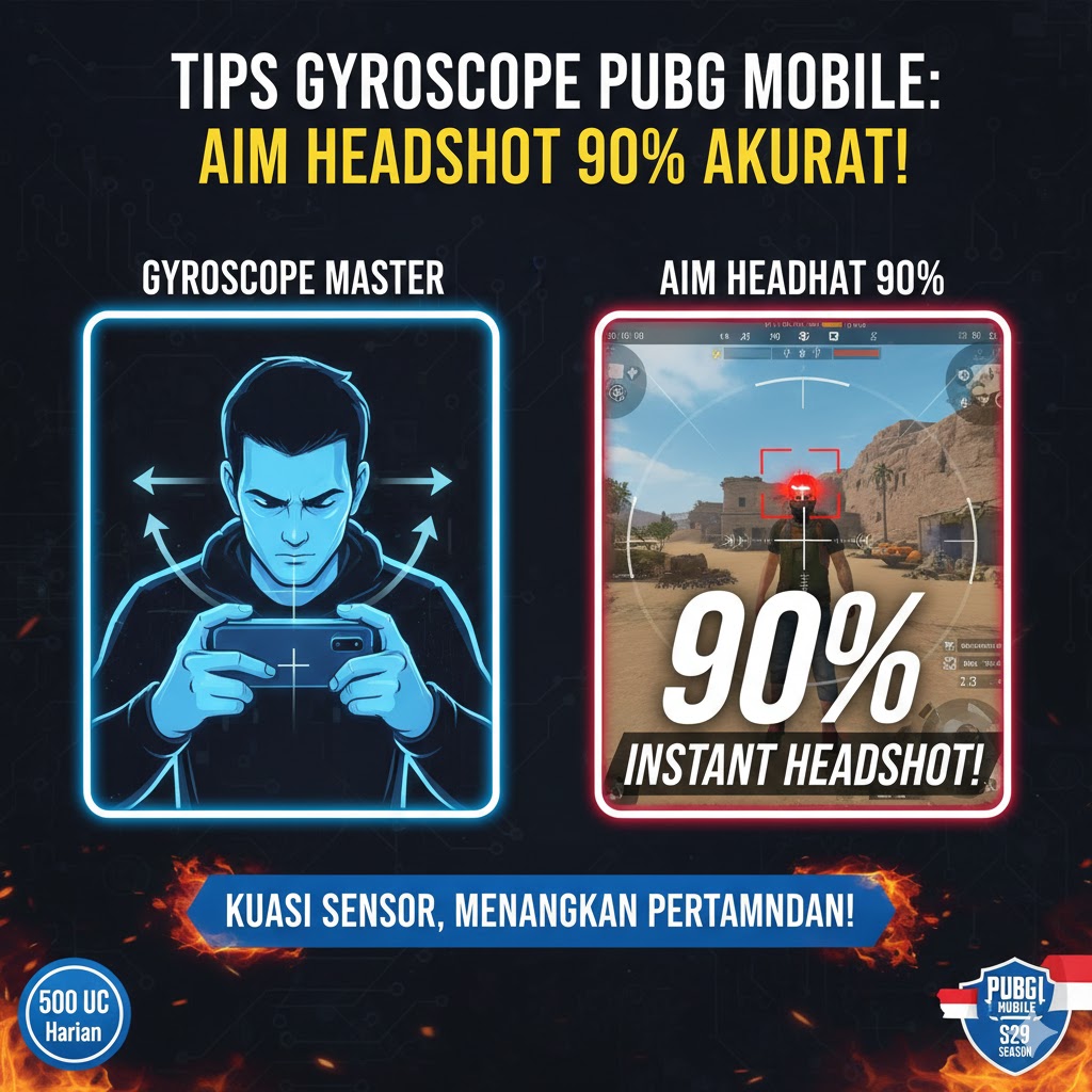 Tips Gyroscope PUBG Mobile: Aim Headshot 90% Akurat!