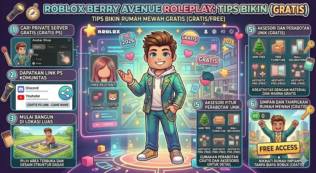 Cara Bikin Rumah Mewah di Roblox Berry Avenue Roleplay