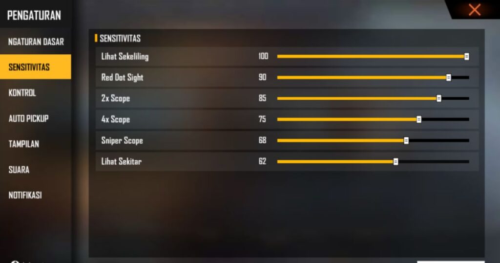 Sensitivitas Headshot Free Fire 2026